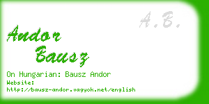 andor bausz business card